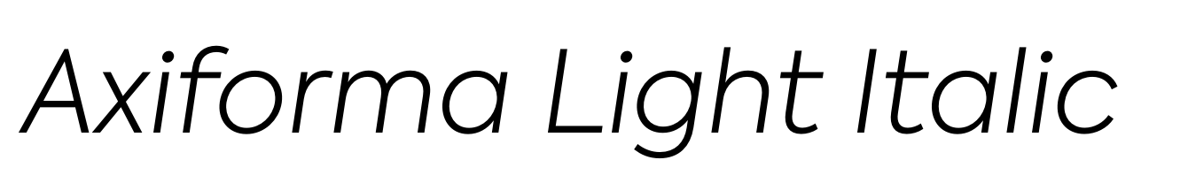 Axiforma Light Italic